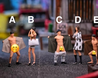 Miniature Figure Exhibitionist Scale 1/64 or 1/87 for Diecast and Diorama