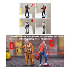 Miniature Figure Back To The Future Scale 1/64 or 1/87 for Diecast and Diorama