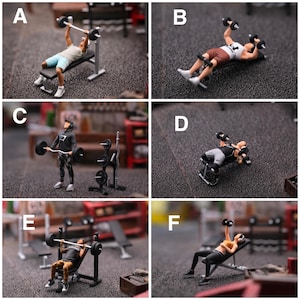 Miniature Figure Gym Trainner Vol3 Scale 1/64 or 1/87 for Diecast and Diorama