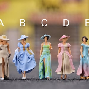 Miniatur Figur Victorian Girl Style Maßstab 1/64 oder 1/87 für Diecast und Diorama
