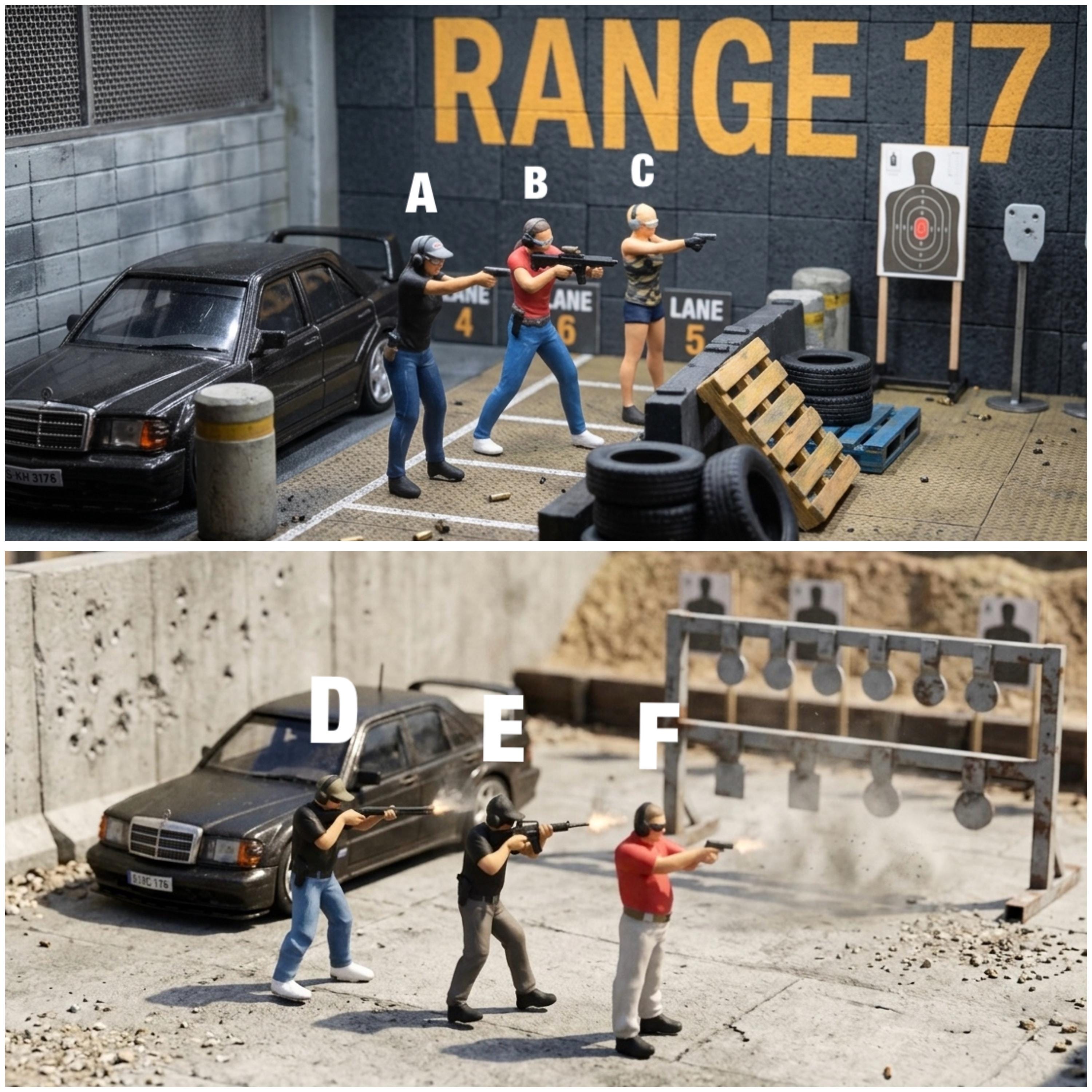 Miniature Figure Shooting Range Scale 1/64 or 1/87 for Diecast and ...