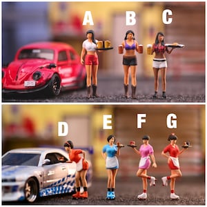Figurine Miniature Cyber Warrior Girl 1:64 - Pour Décor De Voiture, Diorama, Collection