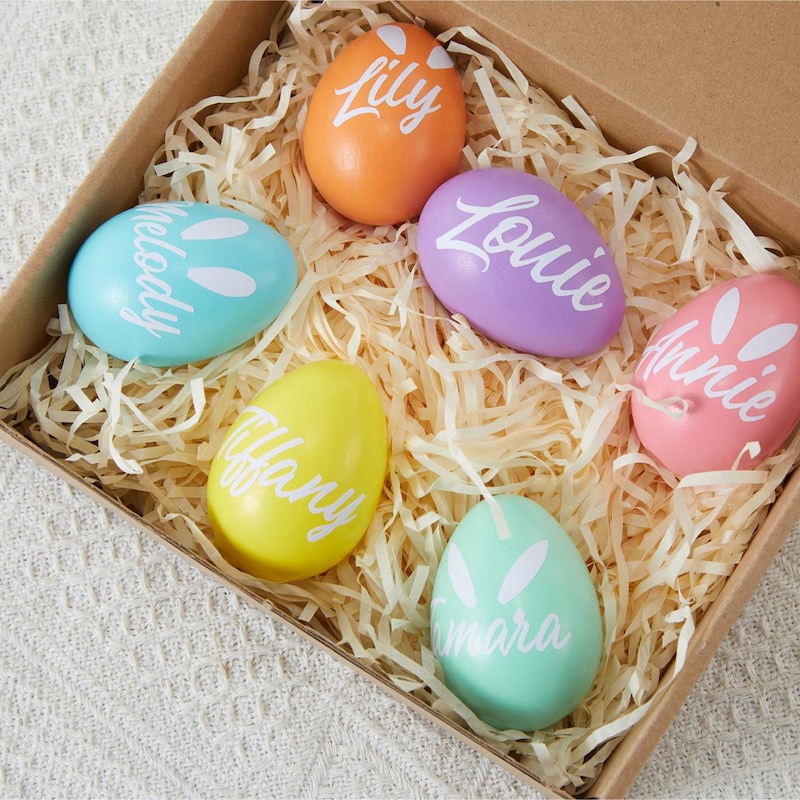 Personalized Easter Eggs, Easter Egg Shakers, Colour Easter Eggs, Baby First Easter, Name Egg, Easter Gifts, Easter Decoration