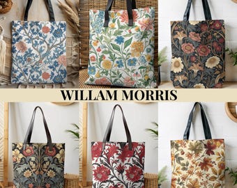 William Morris-draagtas: vintage art nouveau-bloemenprint