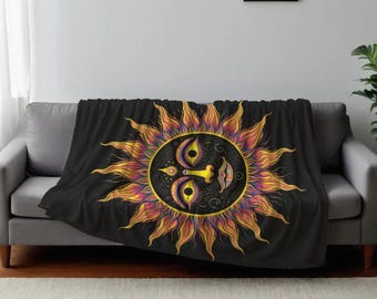 Coperta da sole, morbida coperta in velluto di peluche, calda coperta da letto, copridivano, accento decorativo per la casa, idea regalo unica, coperta da sherpa
