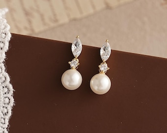 Diamanten pareloorbellen, Marquise CZ pareloorbellen, kristallen bruidsoorbellen, huwelijkssieraden, Moederdagcadeau, cadeaus bruidsmeisje voor haar