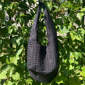 Short Bag - Sheer Black Gingham