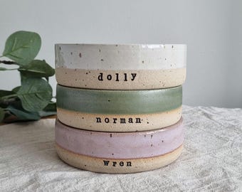Personalised Ceramic Hadmade Dog Bowl (multiple sizes)