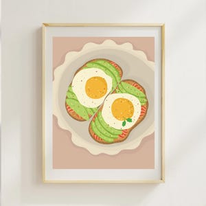 Avocado toast art print