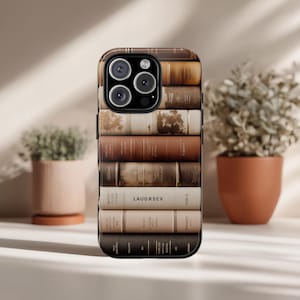 Capa de celular com estampa de livro, Pixel 8a, iPhone 16 Pro, capa para Samsung Galaxy S24 Max, capa de celular com design de livro, estilo preppy, capa, capa de celular com estampa de livro