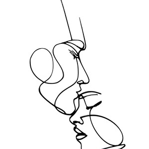 Minimalist Face Sculpture | Abstract Line Art Decor | Modern Desk Sculpture