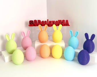 Fillable Easter Egg – Crochet Texture, Spring Decor & Basket Stuffer