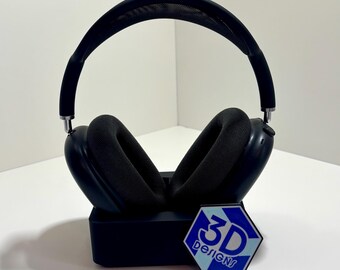 3D-geprinte hoofdtelefoonstandaard: minimalistische headsethouder, moderne bureauopberger, PLA in aangepaste kleur
