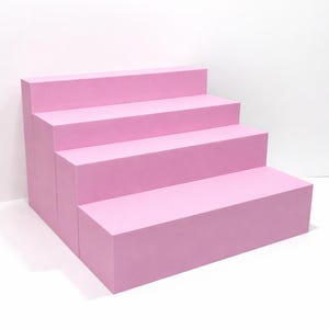 Rektangulära displayblock – Set med 4 fotorekvisita, smyckes- och hantverksställ