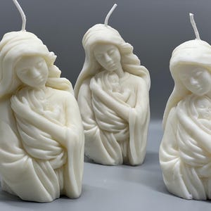 Virgin Mary Candle favor Catholic candle for new born gift baby Jesus catholic favor Candle Virgin and baby Jesus Catholic pillar candle