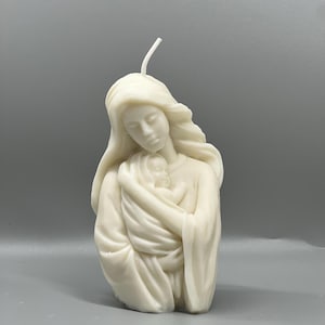 Religious Candle gift Virgin Mary and baby Jesus candle gift handmade Catholic candle decor Virgin Mary pillar Candle Christian unique gift