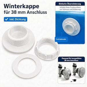 Pool Winterkappe Verschluss Stopfen Dichtung für Intex 38mm Anschluss