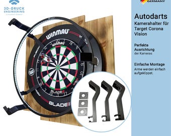 Autodarts camerahouder compatibel met Target Corona Vision verlichting voor stalen darts Winmau scoresysteem automatisch telsysteem