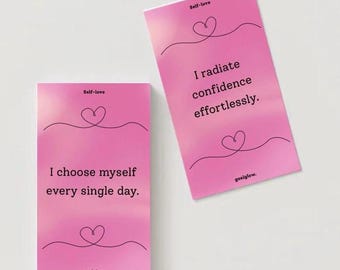 Cartes d'affirmation de l'amour de soi | Motivation quotidienne, amélioration de la confiance en soi (téléchargement PDF)