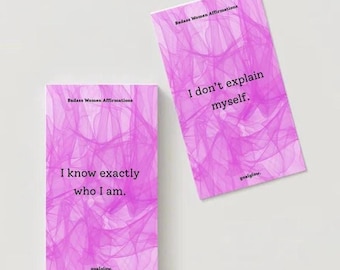 Badass Women Affirmation Cards | 35 Empowering Quotes for Motivation, Printable Digital Deck
