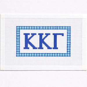 Kappa Kappa Gamma Sorority Handpainted Needlepoint Canvas