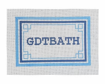 UNC GDTBATH Great Day To Be A Tar Heel Handpainted Needlepoint Canvas