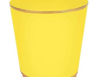 SMALL YELLOW Monogrammed Cachepot