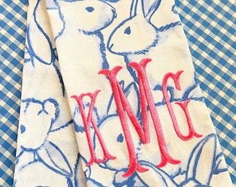 Blue Bunnies Kitchen Towel