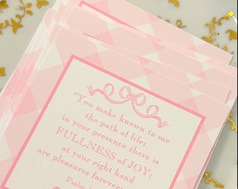 Pink Bow Scripture  Gift Tags