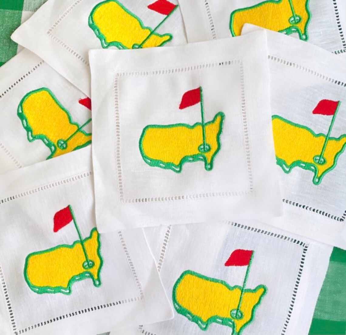Golf Linen Cocktail napkins Etsy