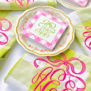 Monogram Bow gift tags