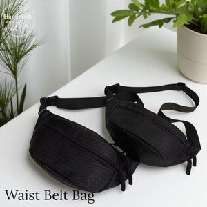 Fanny Pack for Men & Women – Large Capacity Chest Bag with Woven Pattern – Fashion Crossbody Waist Belt Bag – Holiday Gift for Him or Her
