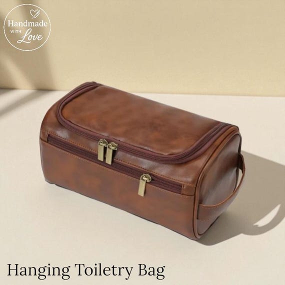 Men's Hanging Toiletry Bag  Vintage Travel Cosmetic Case, Luxury Wash  Organizer for Business Trips - Etsy