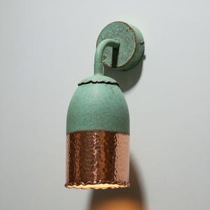 Hand Hammered Copper Wall Sconce: Moroccan Rustic Lighting
