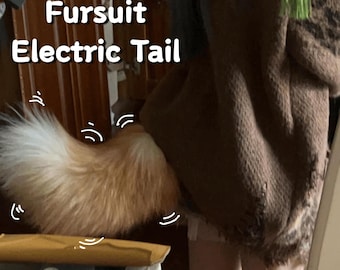 Cola de traje de piel personalizada hecha a mano, cola eléctrica remota, accesorios de cosplay, cola de Therian, accesorios esenciales para trajes de piel, regalo para ella, regalos para parejas