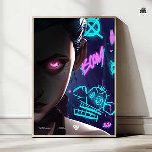 Digital Arcane Poster — Jinx Poster | League of Legends Poster | Arcane Jinx Print | DIGITAL FILES