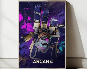 Poster Arcane Digitale — Poster Jinx/VI / Poster League of Legends / Stampa Arcane Jinx/VI / File digitali