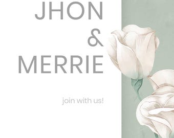 Floral Symphony Wedding Invitation Templates