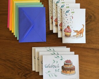 Celebration Greeting Cards-  8 Pack