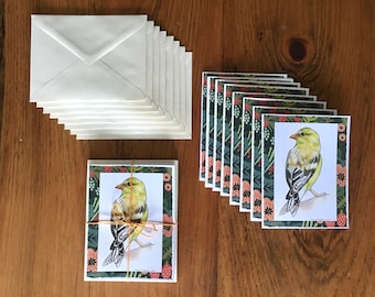 Goldfinch Greeting Cards- 8 Pack