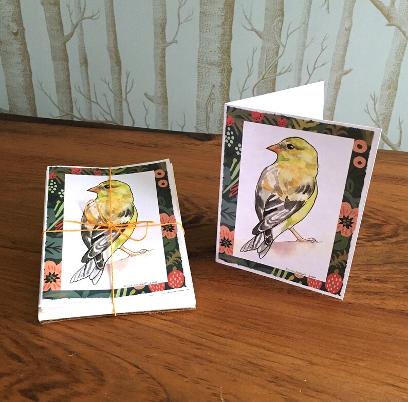 Goldfinch Greeting Cards 8 Pack image 2