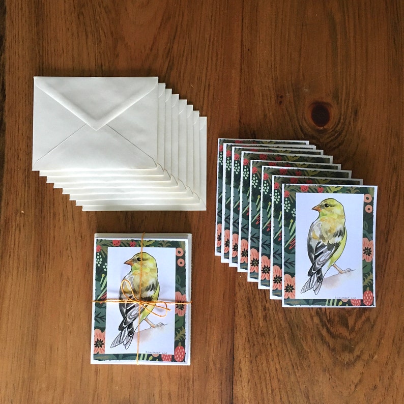 Goldfinch Greeting Cards 8 Pack image 1