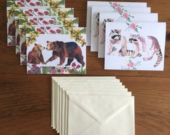 Woodland Animals Greeting Cards- 8 Pack