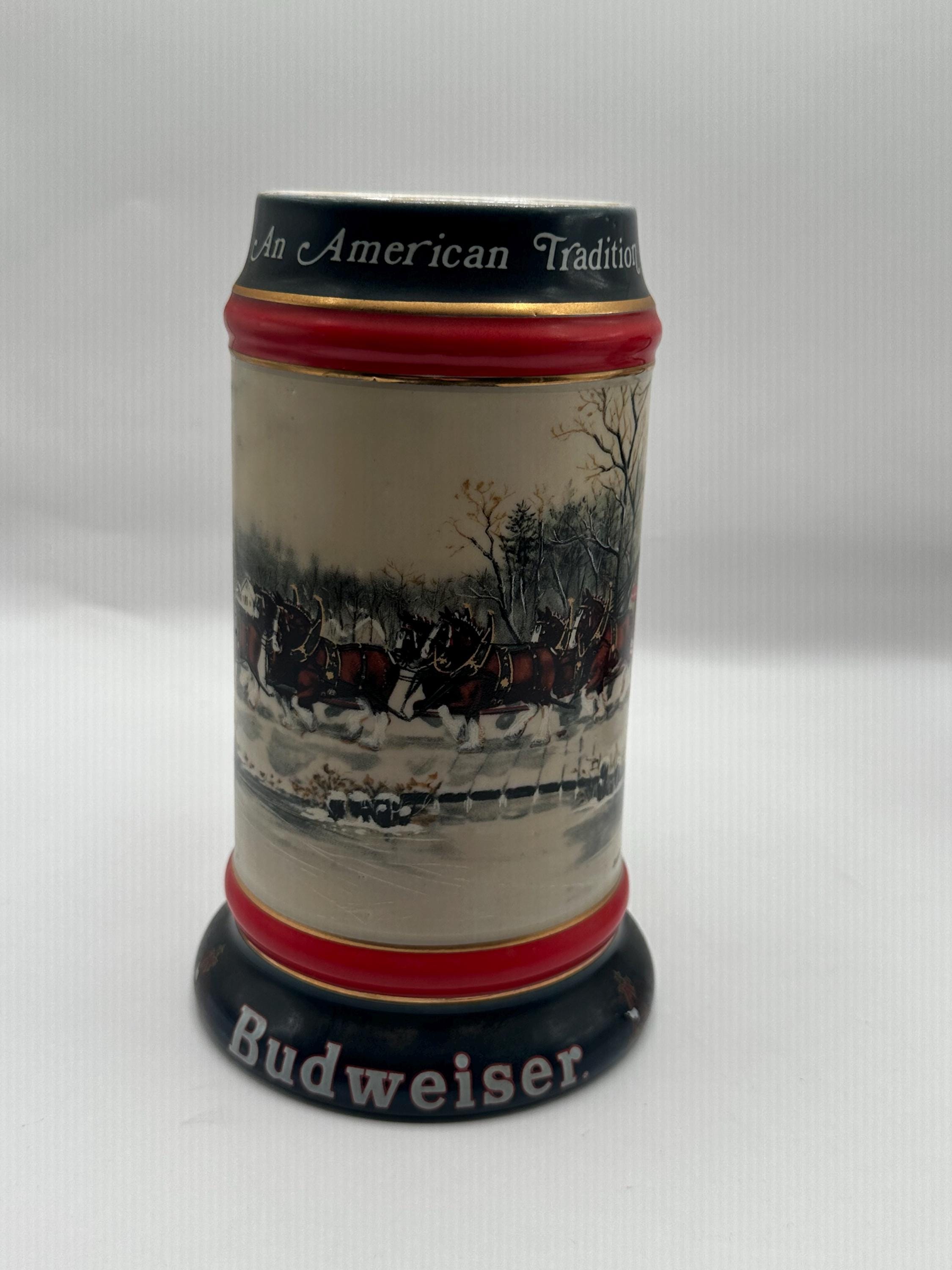1990 - アンハイザー・ブッシュ コレクターズシリーズ スタイン - アメリカの伝統 - Etsy 日本