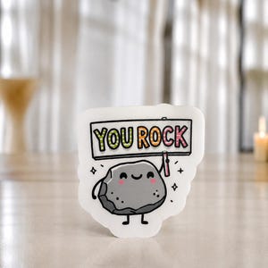 You Rock-klistermärke • Söt motiverande rockdekal Positiv bekräftelseklistermärke Kawaii vinylklistermärke • Laptop Vattenflaska Mental hälsa-present