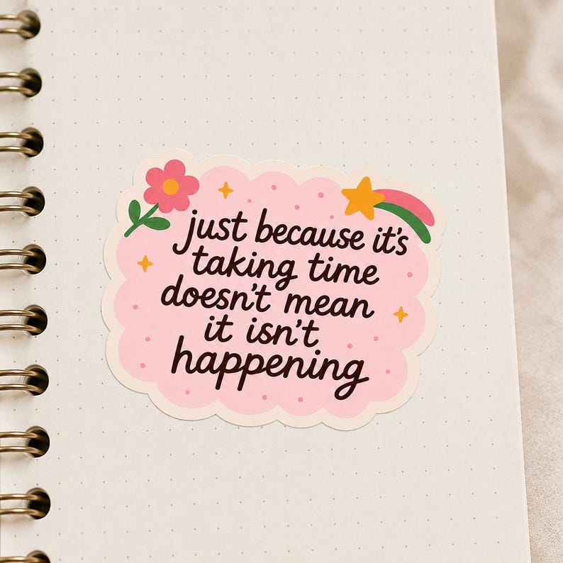 Motivational Sticker, Positive Affirmation Vinyl Decal, Self Growth Gift, Inspirational Quote Sticker, Cute Waterproof Journal Sticker image 2