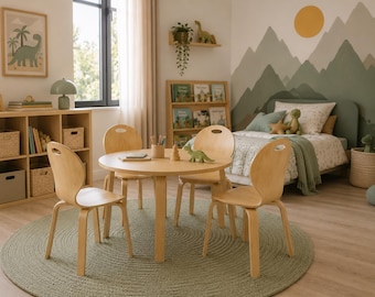 Montessori Toddler Chair – Wooden, Ergonomic, and Safe Design,baby chair,
