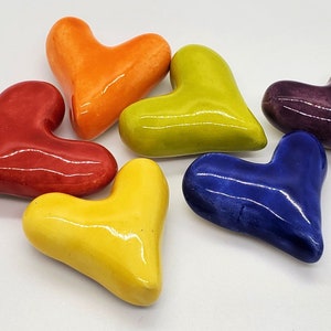 HERZ CABS - Glasiert nur auf der Vorderseite - flache Rückseite - Jede Farbe! Kaufen Sie mehr erhalten Sie einen Rabatt! Toll für Mosaike, kleine Magnete und vieles mehr!