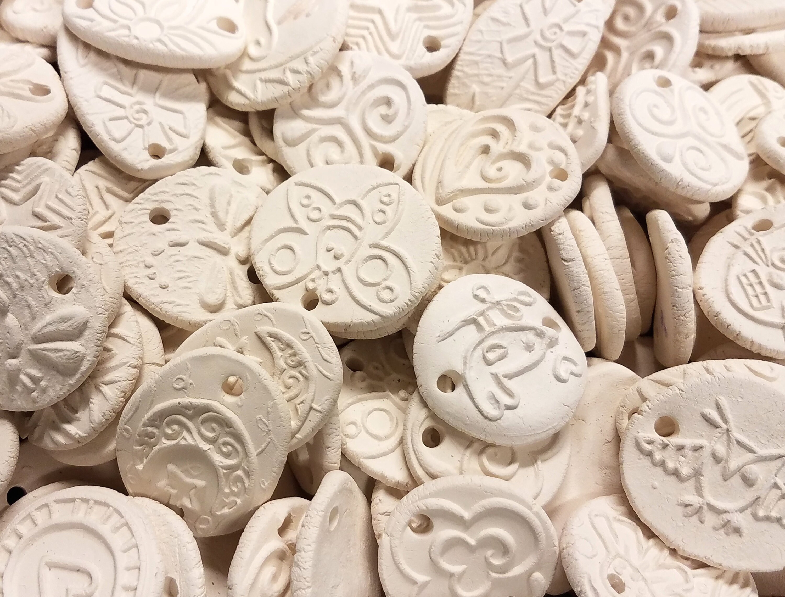 20 PIECES Bulk Bisques Pendants one Hole or Bracelet Etsy