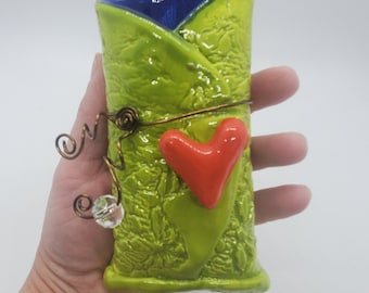CLAY MAGNETIC Pen Pocket - made to order - your choice of colors! Great for fridge, chalkboard, filing cabinet, white board
